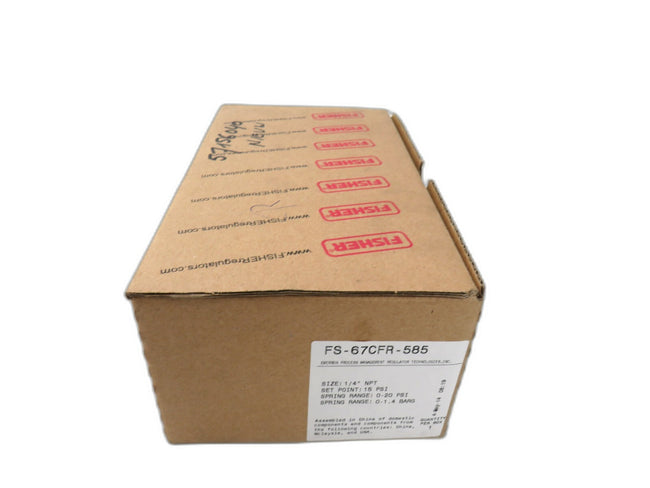 Fisher Emerson FS-67CFR-585 1/4" NPT 15 PSI 0-20 PSI 0-1,4 BARG    New
