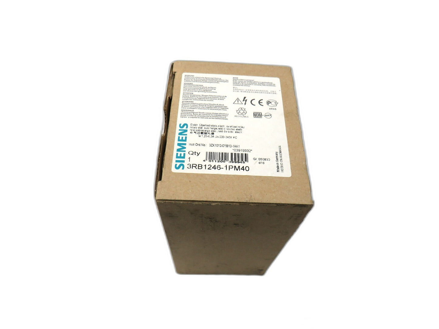 SIEMENS 3RB1246-1PM40 OVERLOAD RELAY    New