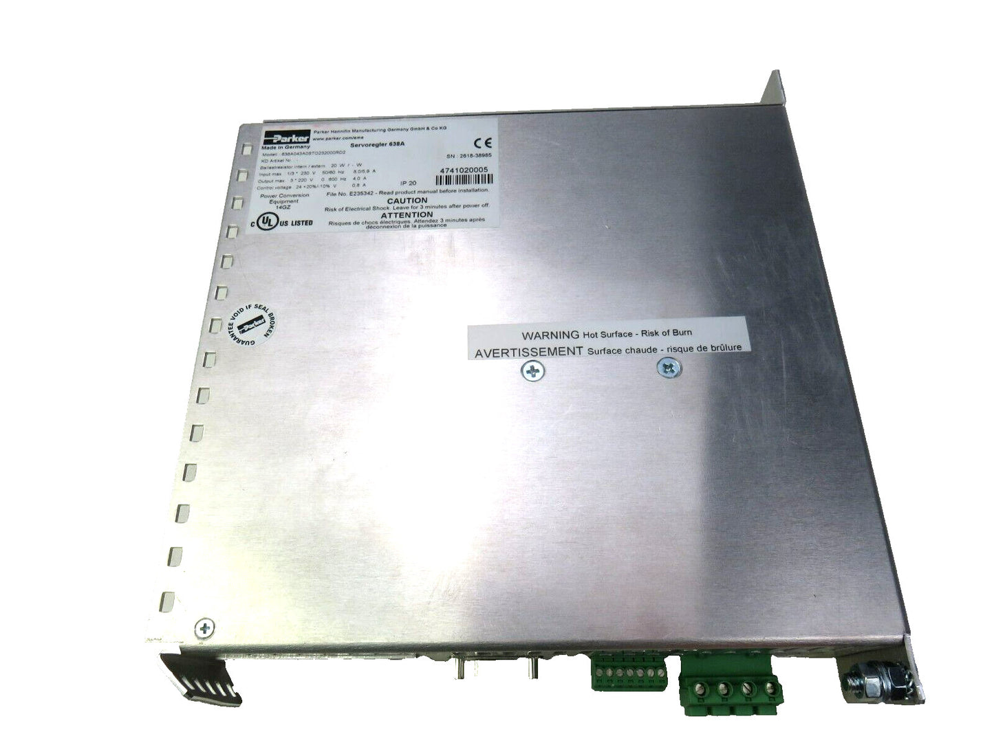 Parker  638A043A0STO232000RD2 638A Servo Drive    New