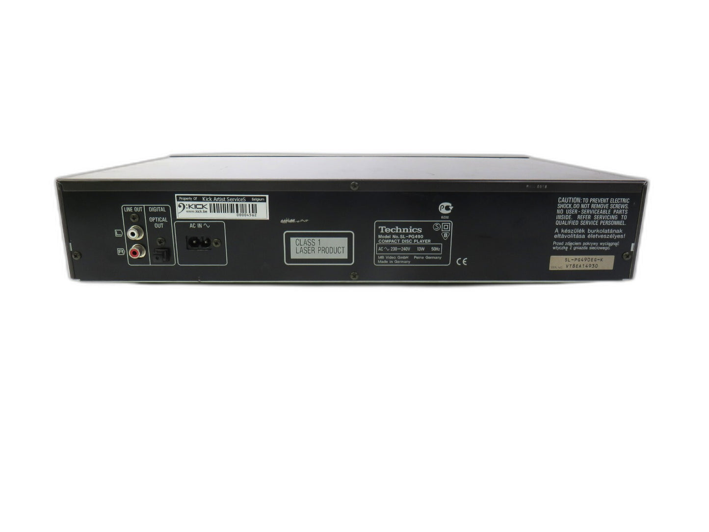 Technics SL-PG490 Compact Disc Player