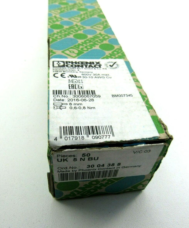 PHOENIX CONTACT UK 5 N BU lot of 159 3004388 CONTACT BLOCKS New