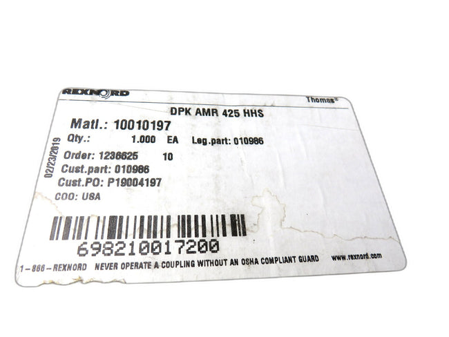 REXNORD 10010197 dpk amr 425 hhs    New