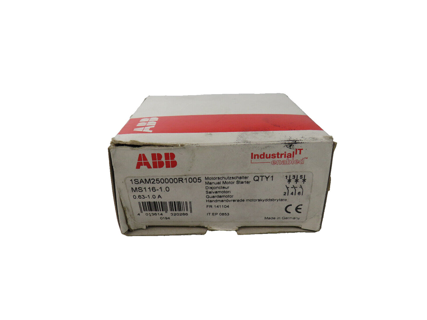ABB 1SAM250000R1005 MS116-1.0 Manual motor starter     New