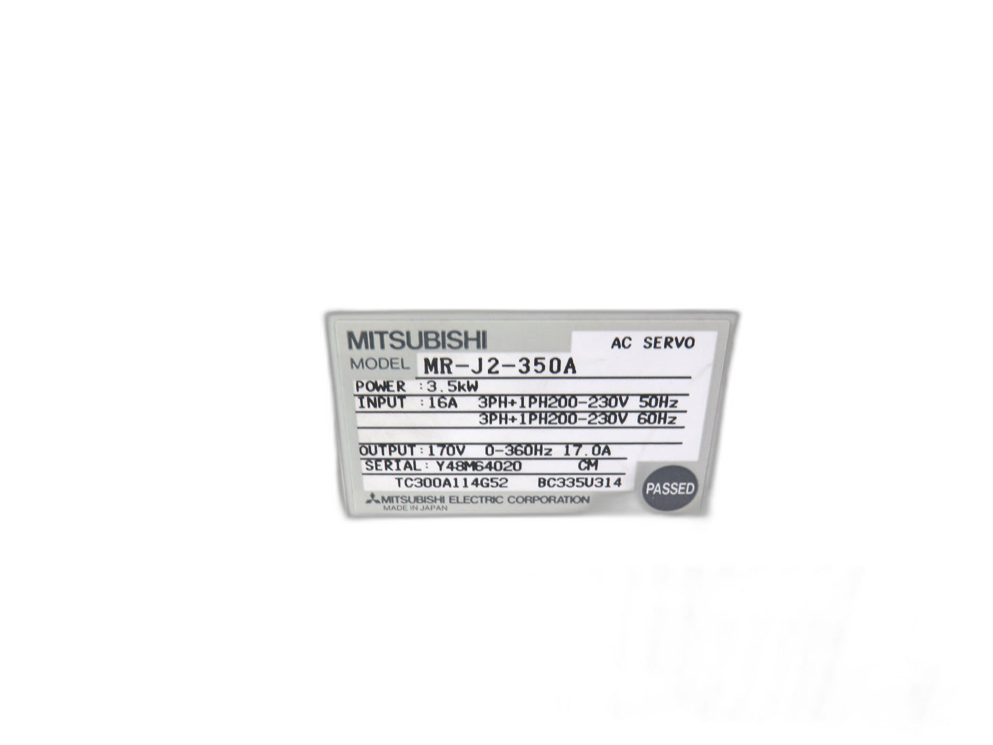 MITSUBISHI MR-J2-350A