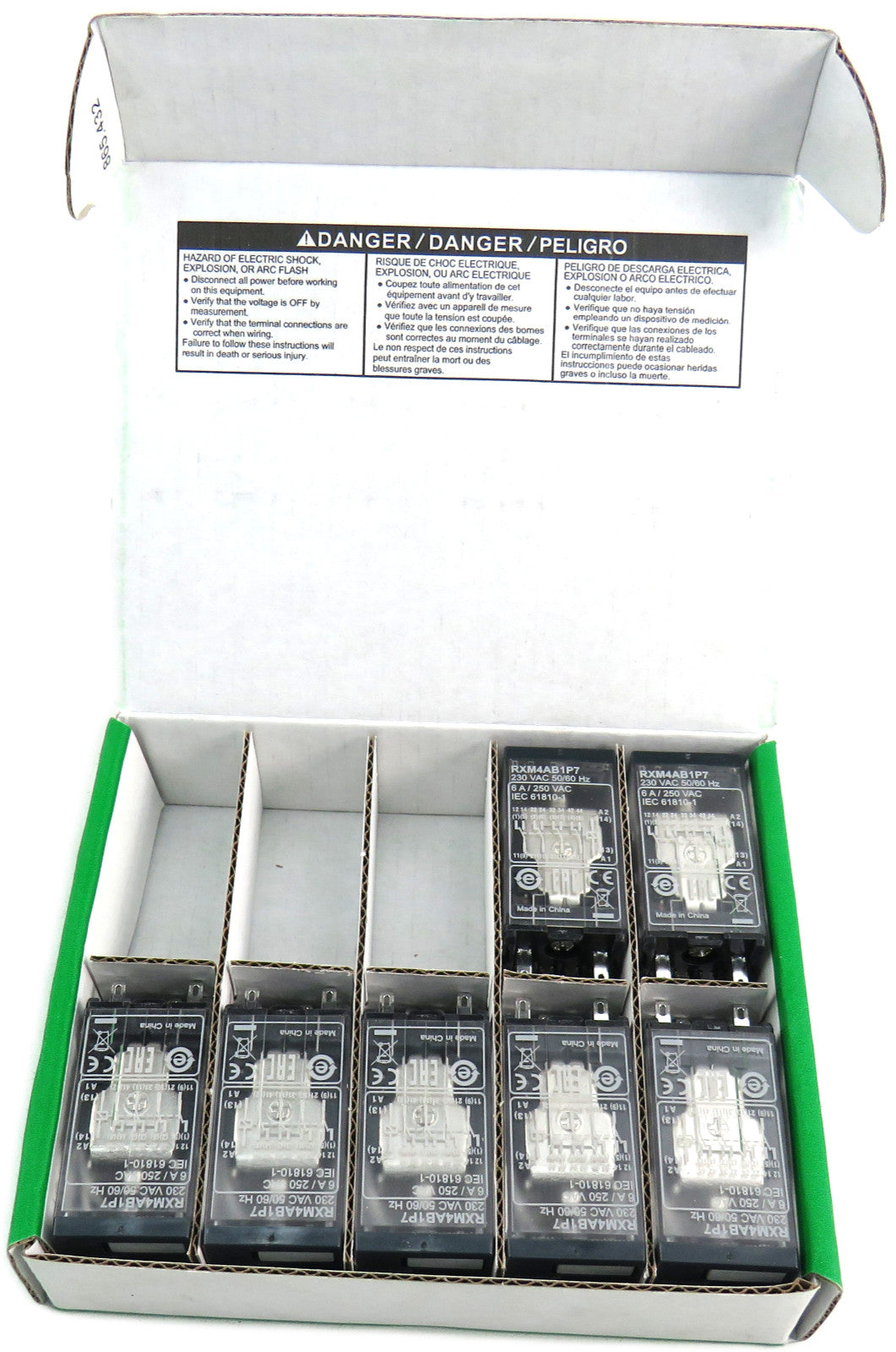 SCHNEIDER RXM4AB1P7 MINIATURE RELAY   Lot of 7 New