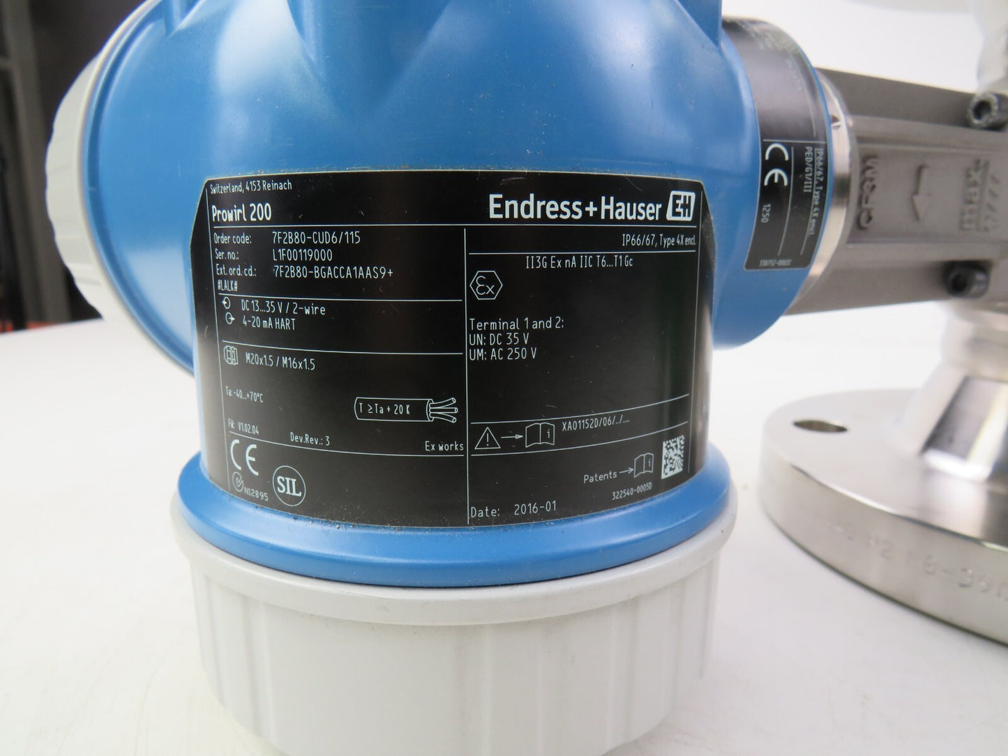 Endress+Hauser  7F2B80-BGACCB1AAS9+ PROWIRL F 200 7F2B80-CUD6/115   New