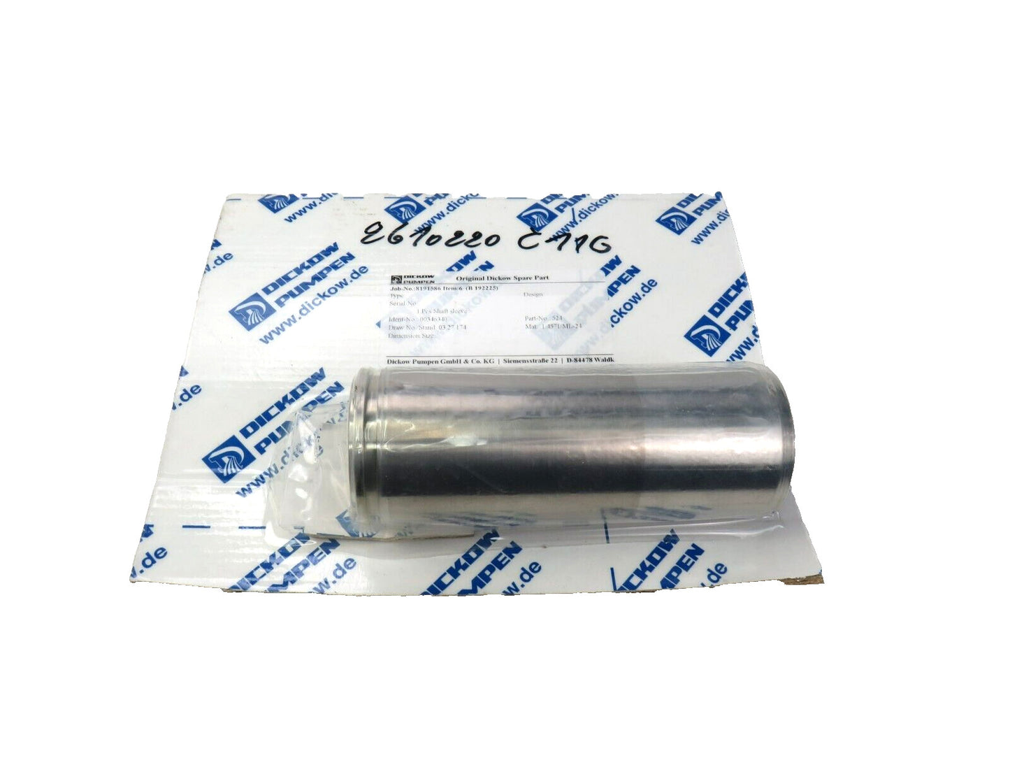 DICKOW PUMPEN 00346340 SHAFT SLEEVE 524 L4571/ML-24    New