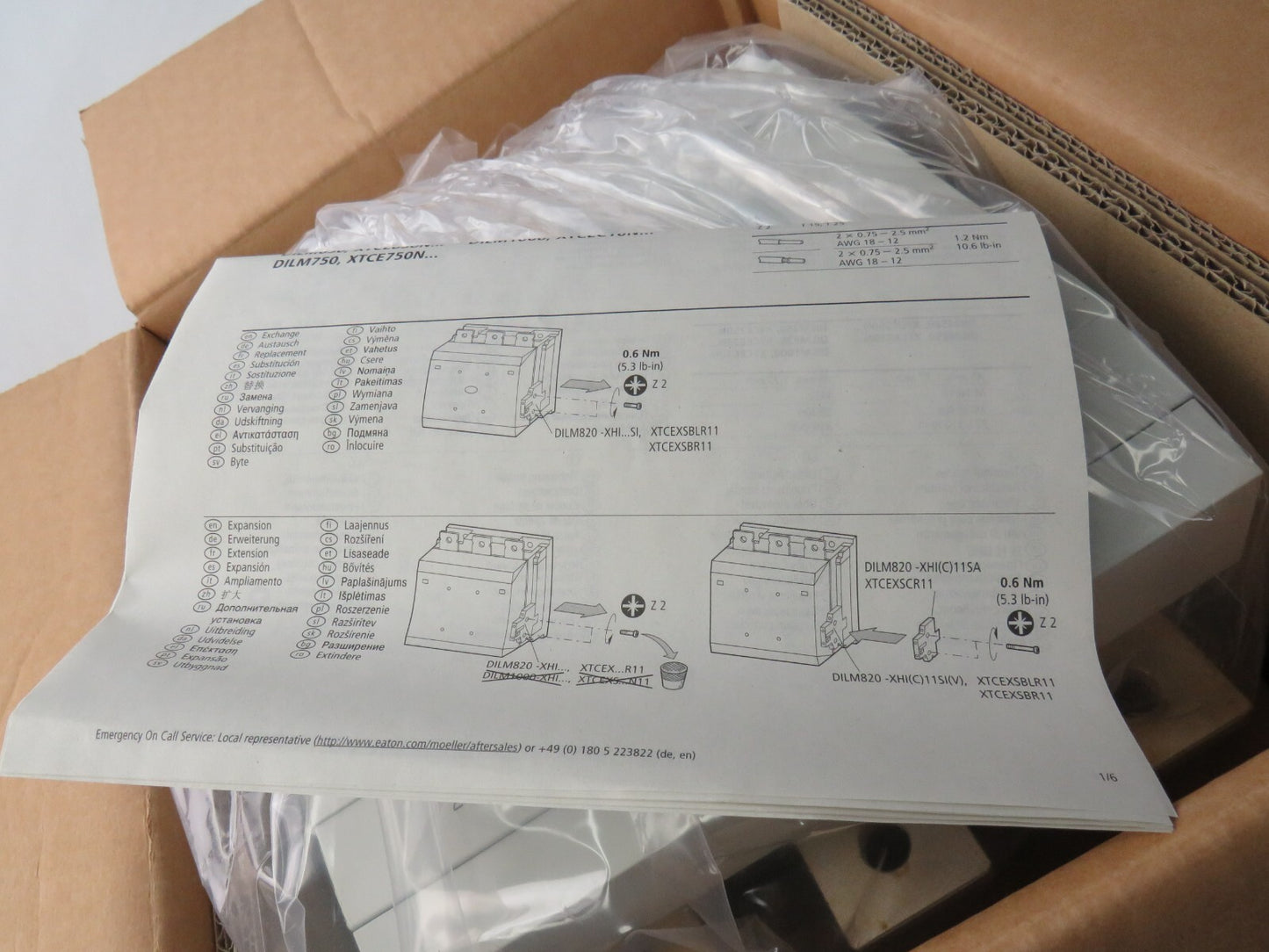 EATON DILM1000/22(RA250) DILM1000/22 (RA250) DIL M1000 XTCEC10N    New