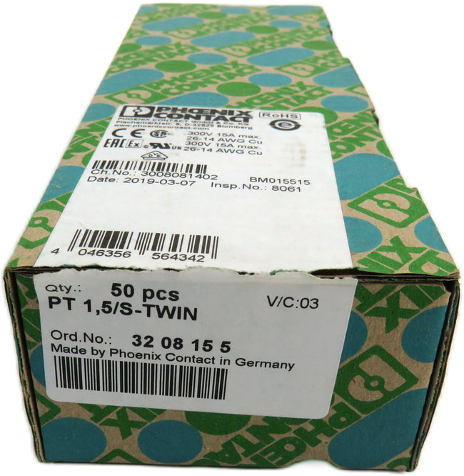 PHOENIX CONTACT  3208155  PT 1,5/S-TWIN  Lot of 70