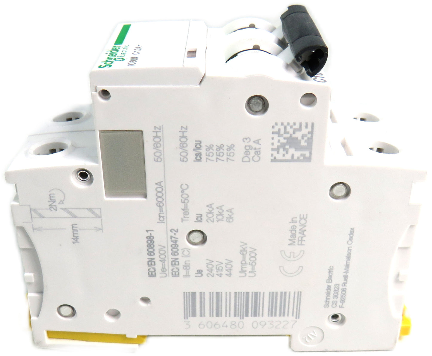SCHNEIDER  iC60N 2P C 10A 6000A  sco a9f79210    New