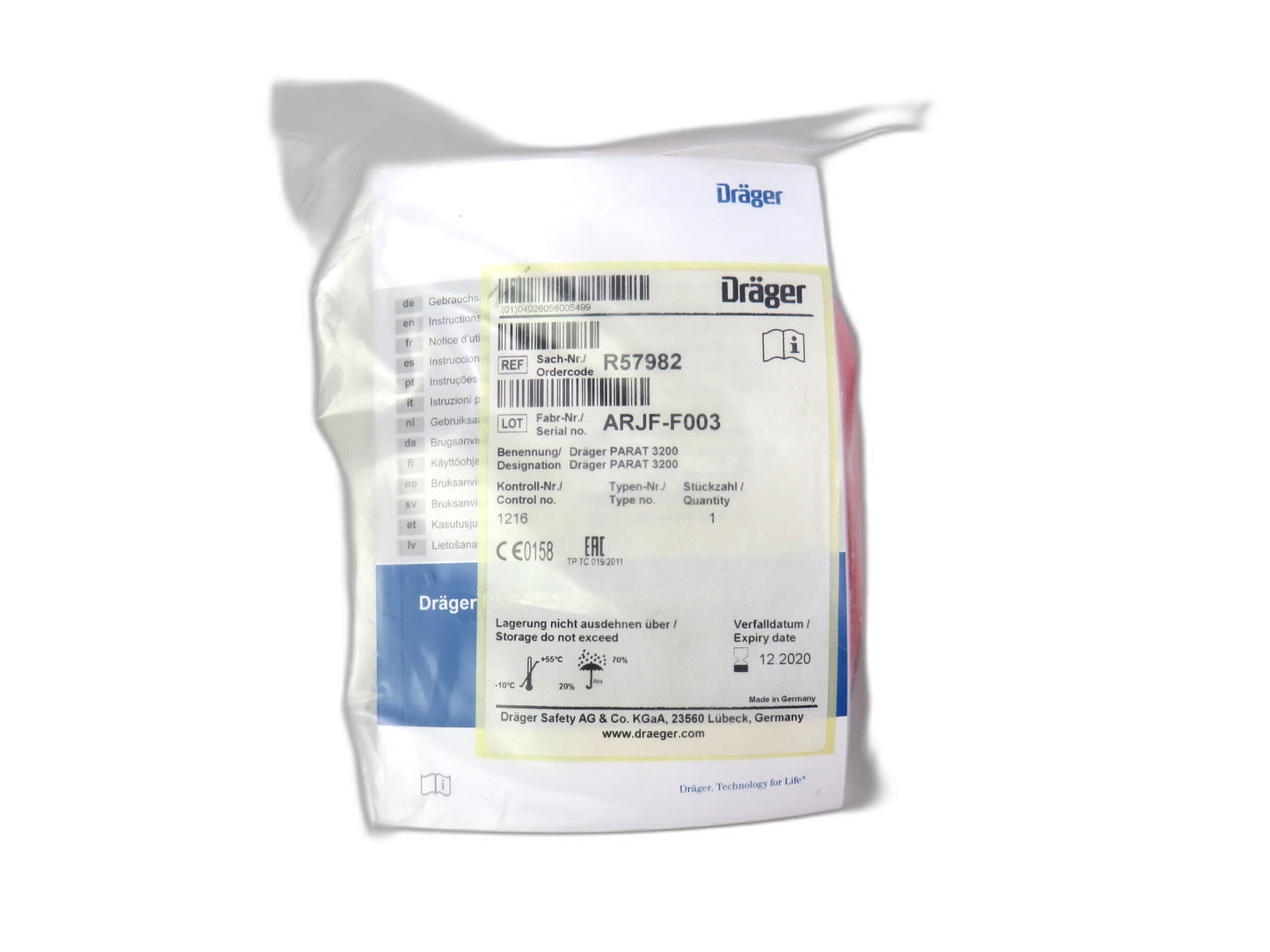 DRAGER  PARAT 3200 EXP 12/2020   New