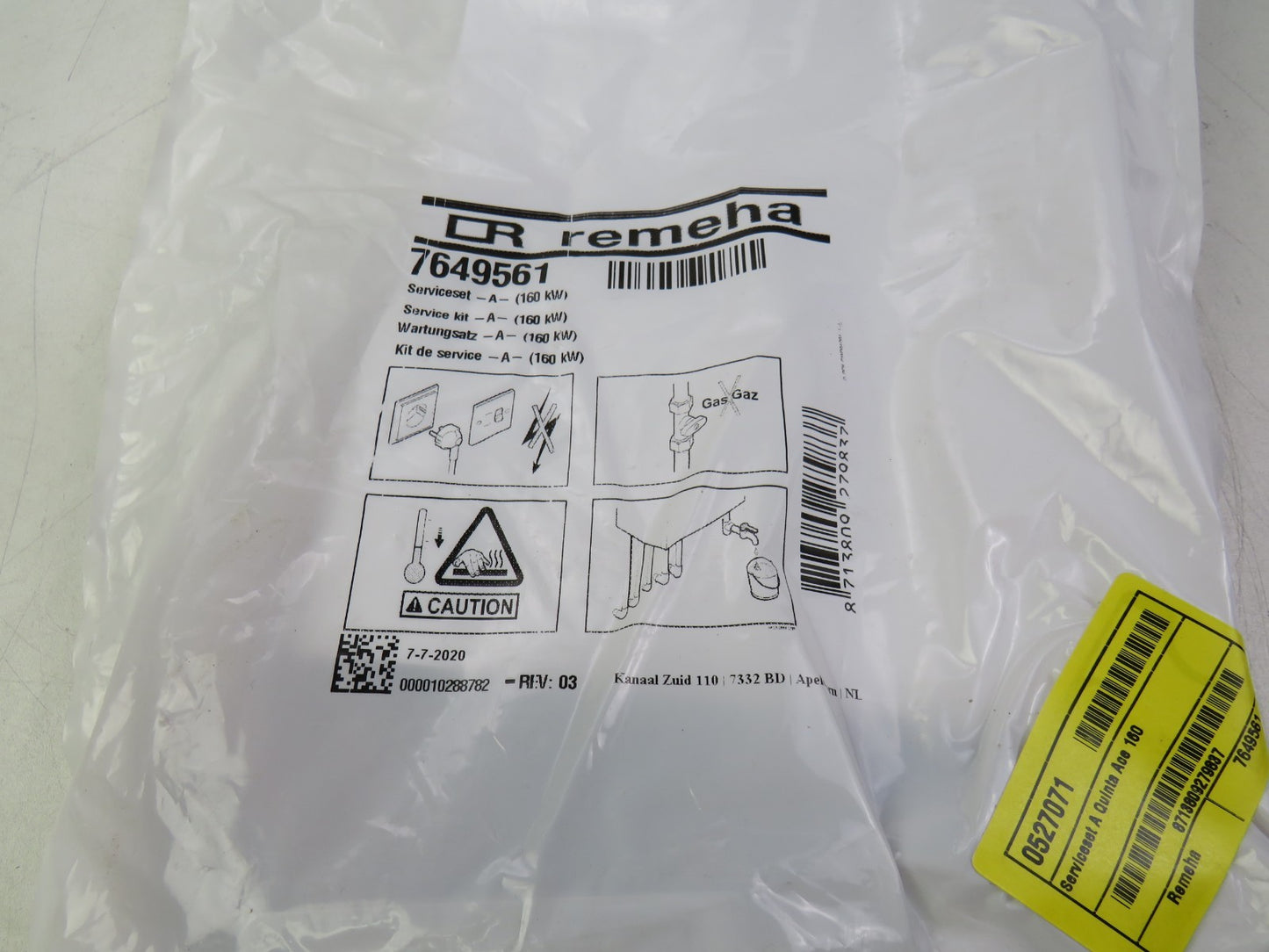 Remeha 7649561 Service Kit A New