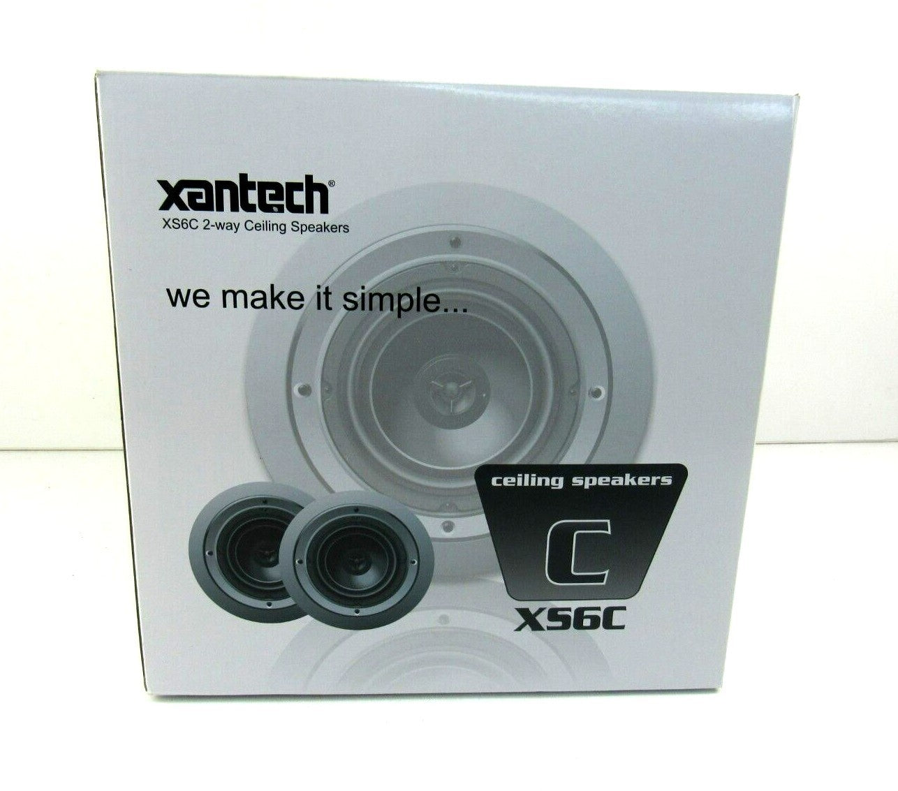 XANTECH  XS6C 2-WAY CEILING SPEAKERS 6,5� PAIR NOS  Lot of 2 New