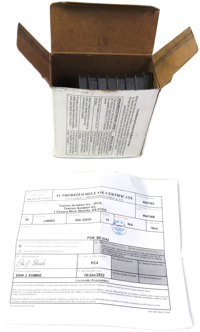 CLEVELAND  8 PCS Brake Linings 066-30026  Lot of 8 New