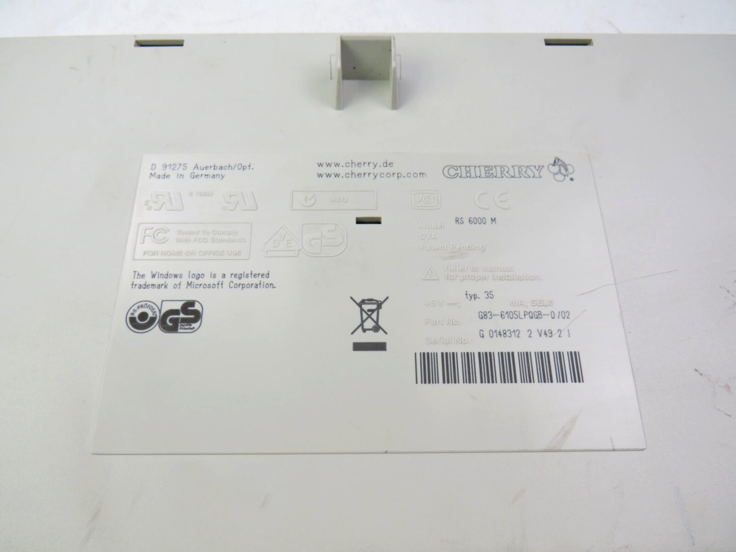 CHERRY  RS 6000 M G83-6105LPQGB-0/02
