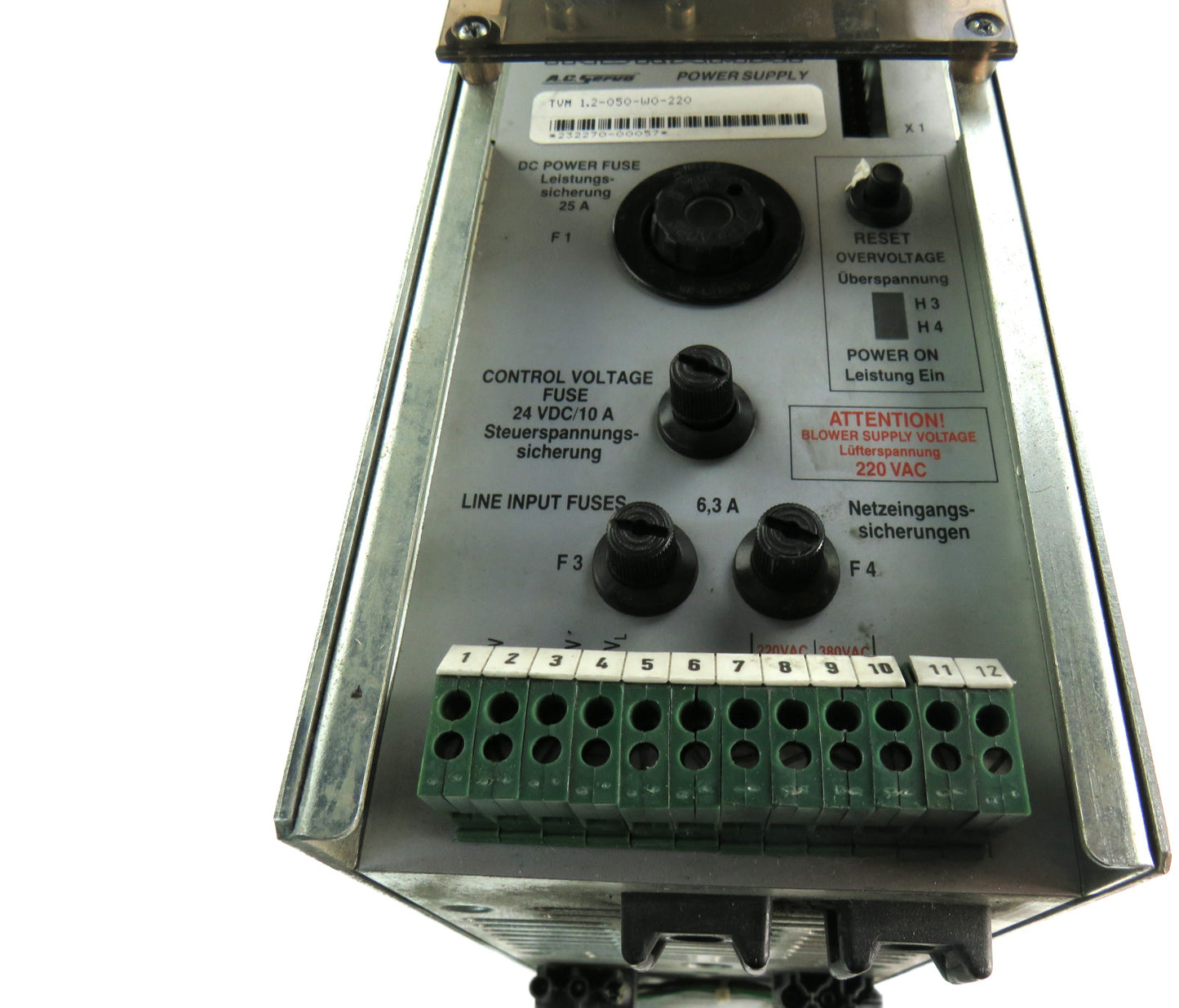 INDRAMAT  TVM 1.2-50-220 POWER SUPPLY TVM 1.2-050-W0-220