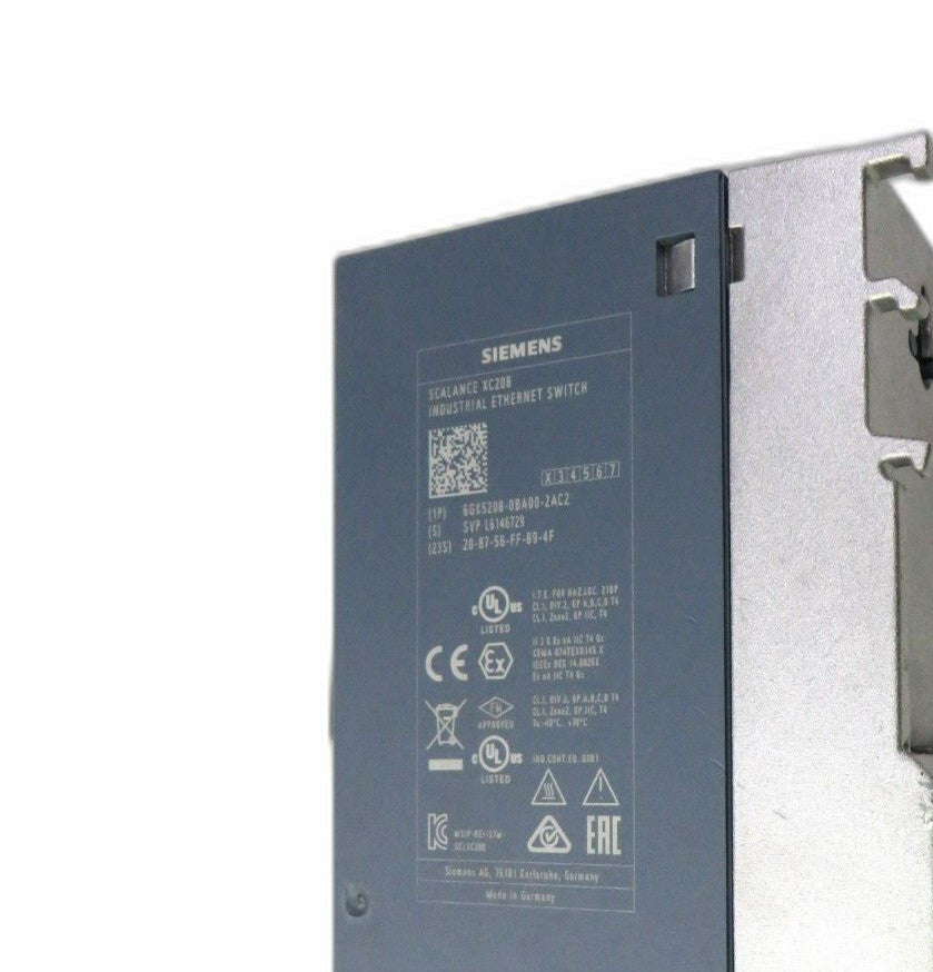 SIEMENS 6GK5208-0BA00-2AC2 SCALANCE XC208 ETHERNET SWITCH