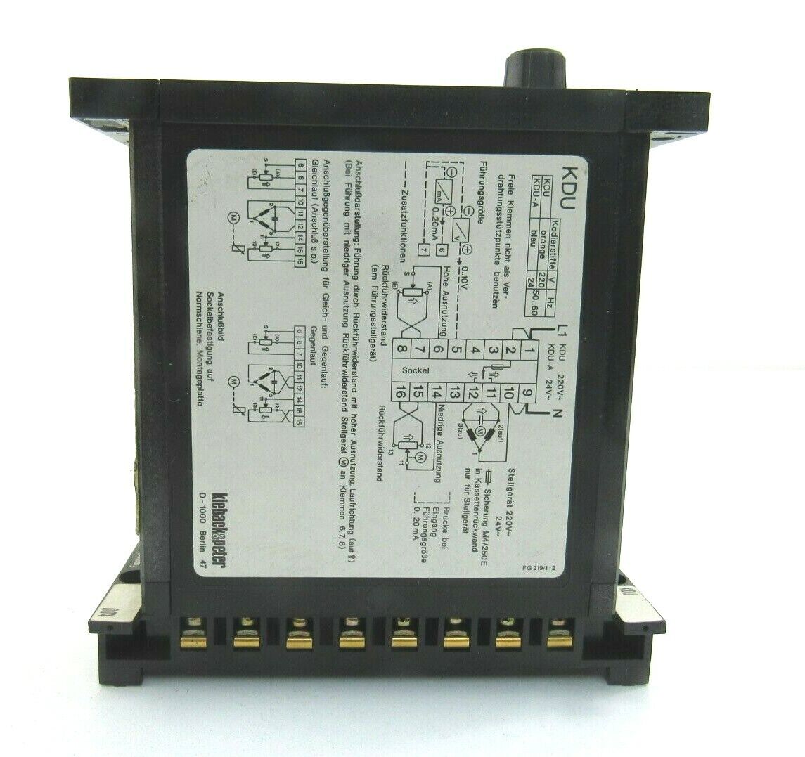 KIEBACK&PETER KDU KRS SYSTEM STELLUNGSREGLER New