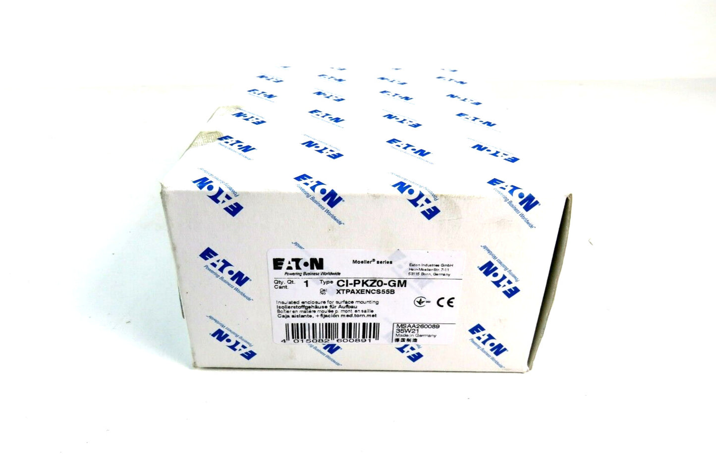 EATON MOELLER CI-PKZ0-GM XTPAXENCS55B  Insulated Enclosure IP55 for PKZ    New