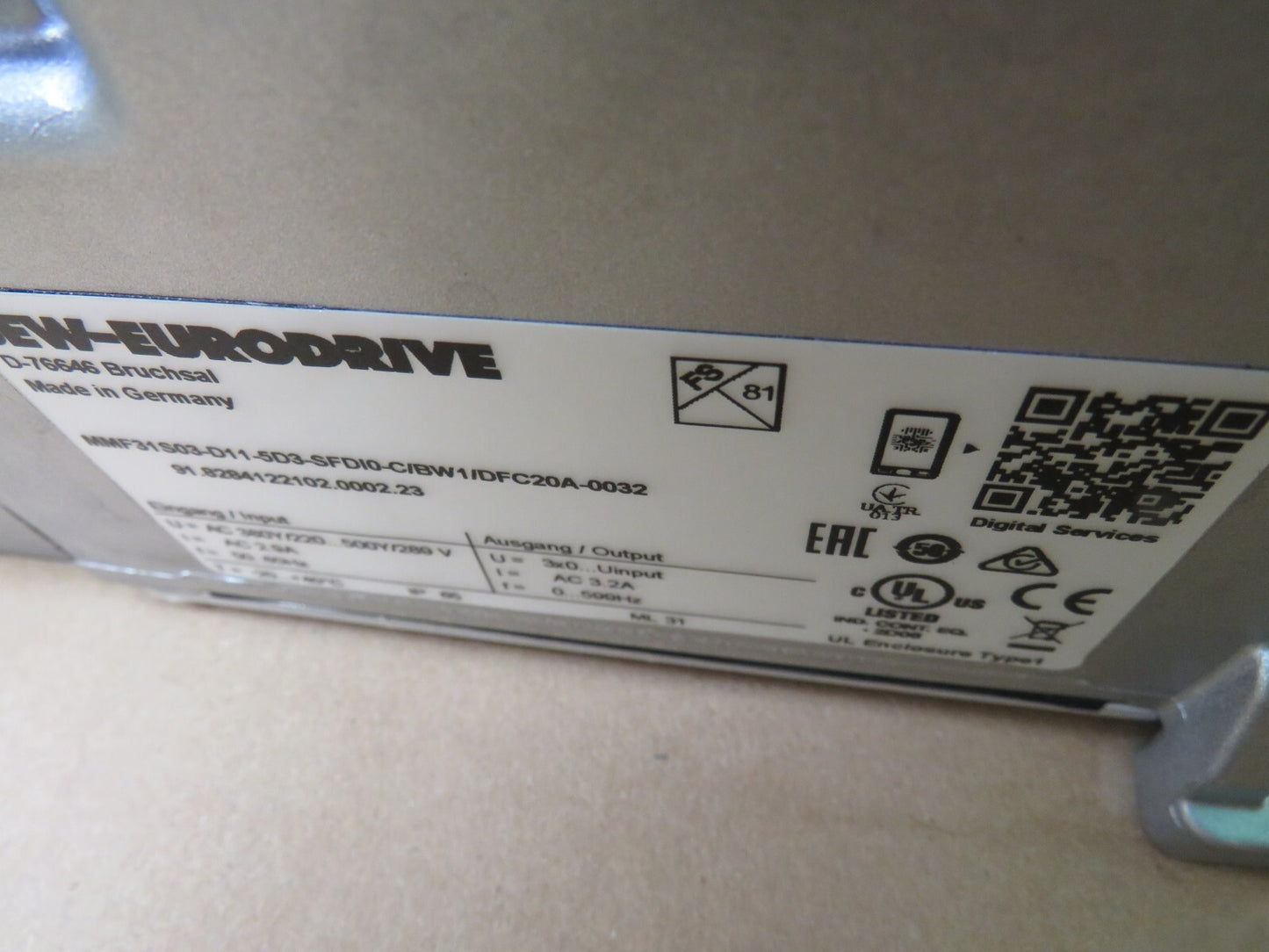 SEW EURODRIVE MMF31S03-D11-5D3-SFDI0-C/BW1/DFC20A-0032 MOVI-C   New