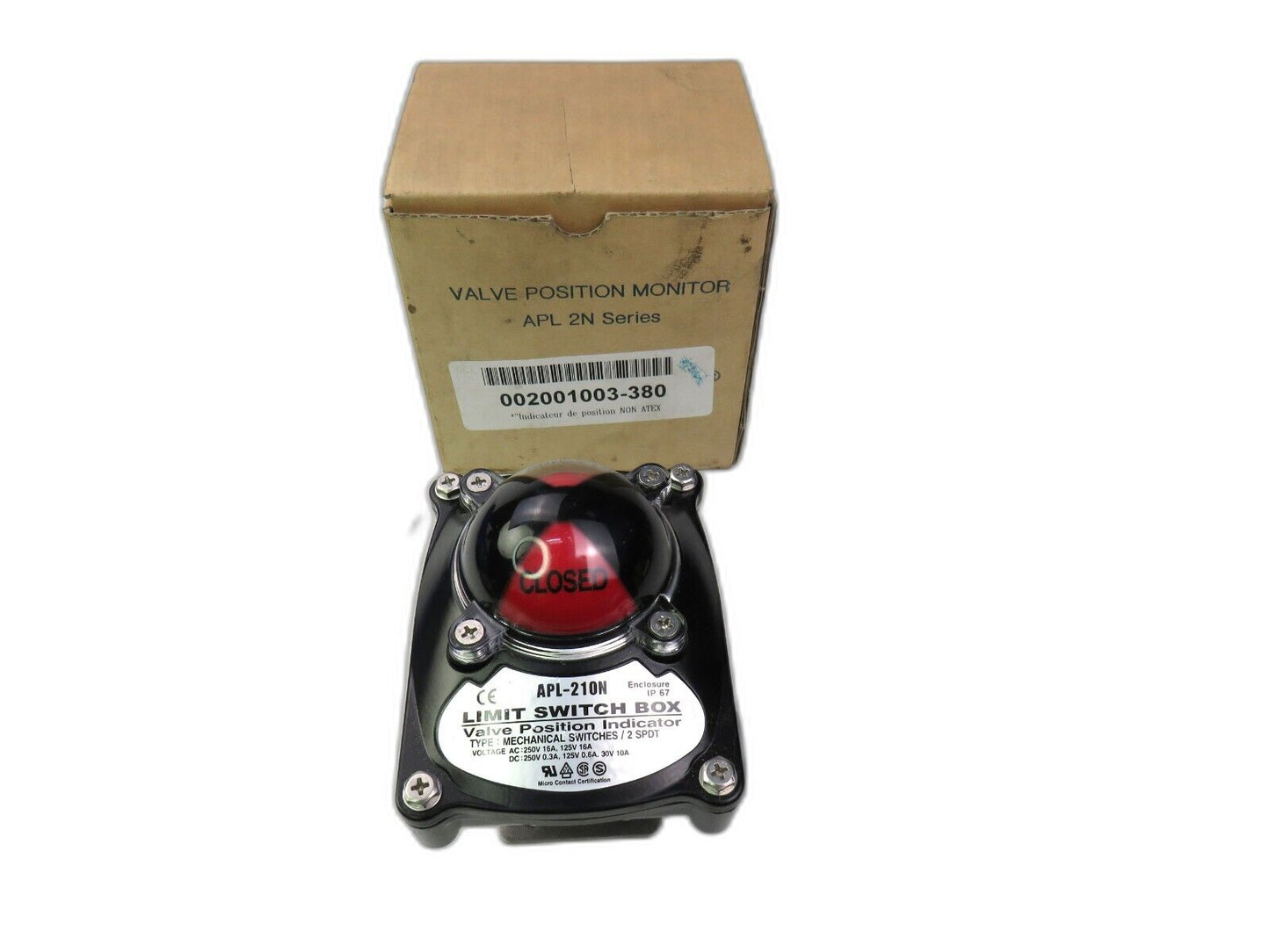 HKC  APL-210N APL-2N LIMIT SWITCH BOX VALVE POSITION INDICATOR    New