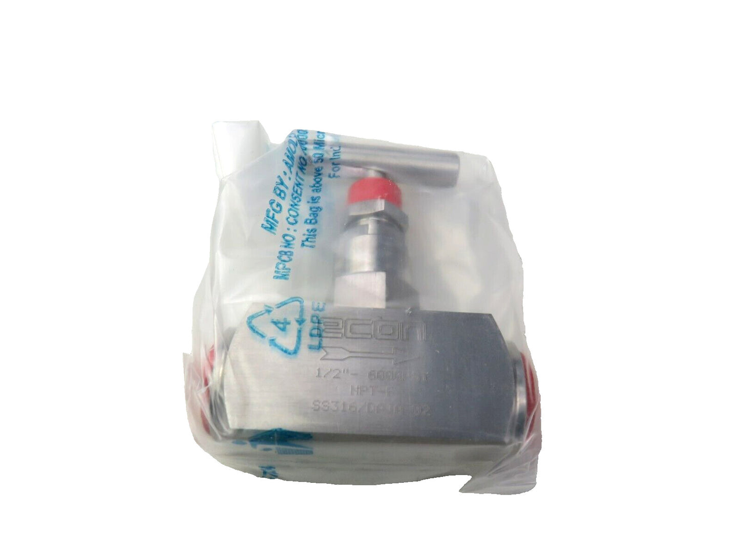 ECON 11812063 NEEDLE VALVE 6000 PSI SS316/DAJA-02 1/2" NPT-F    New