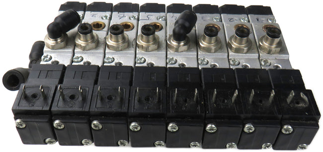 FESTO  prs-me-1/8-8 33411 + 8 PIECES OF MEH-5/2-1/8-P-B