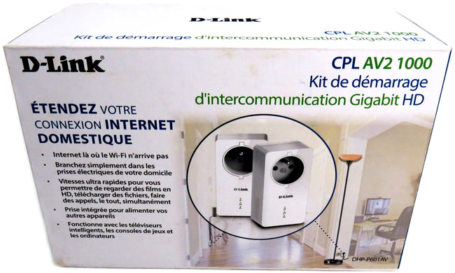 D-LINK CPL AV2 1000 D-Link PowerLine Kit de démarrage HD    New