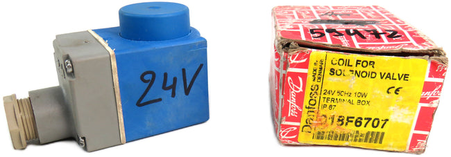 Danfoss 018F6707 COIL FOR SOLENOID VALVE 24V 50HZ 10W     New