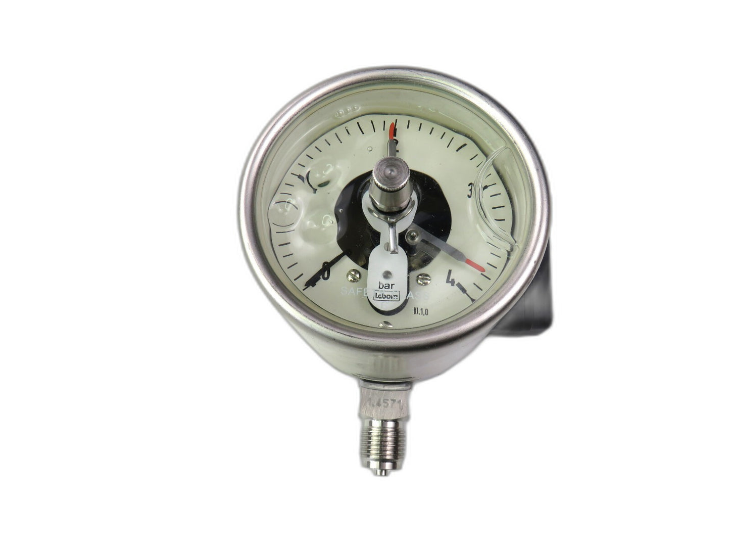 LABOM BE4220  BOURDON TUBE PRESSURE GAUGE WITH SWITCH CONTACT