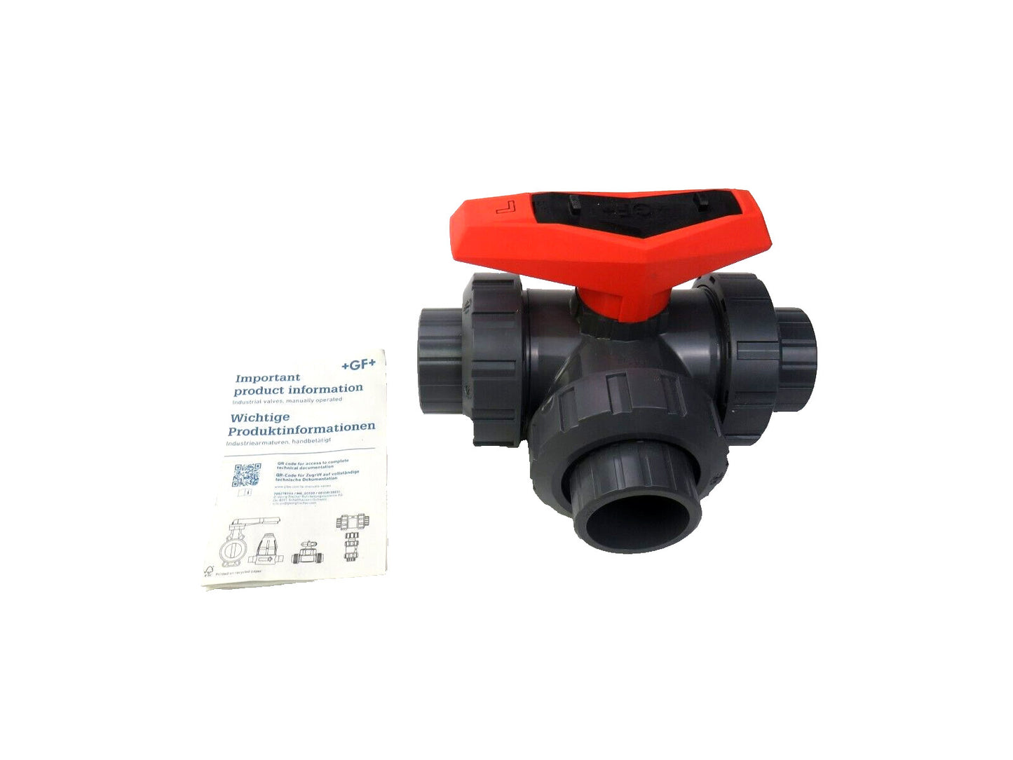 Georg Fischer 161543005 typ 543 epdm d40dn32 +gf+ Three-way Ball Valve     New