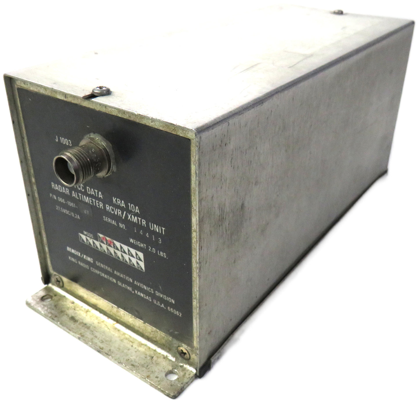 King  BENDIX KRA 10A Radar Altimeter Receiver / Transmitter Unit - PN: