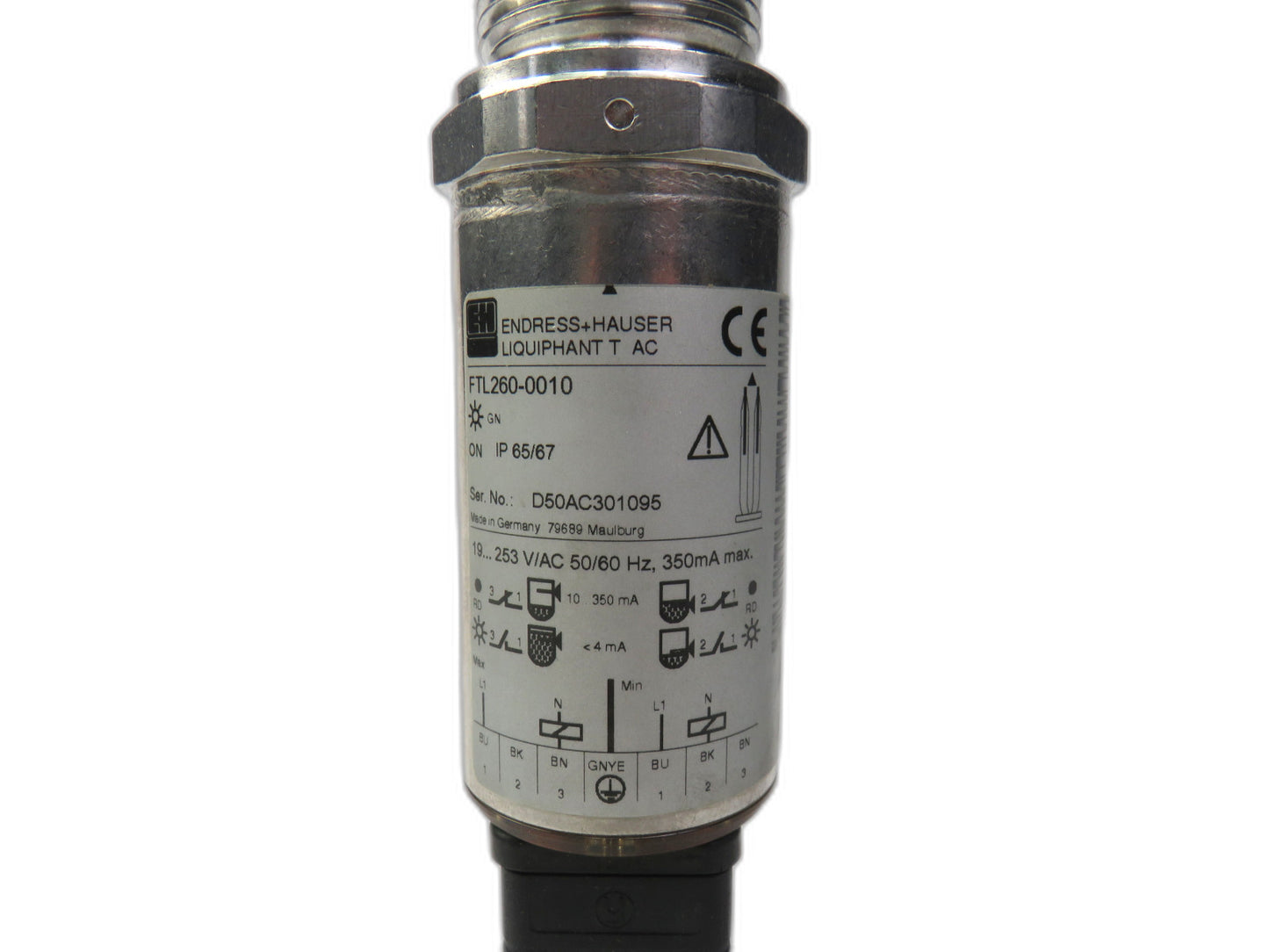 ENDRESS+HAUSER FTL260-0010 , VIBRATION LIMIT SWITCH     New