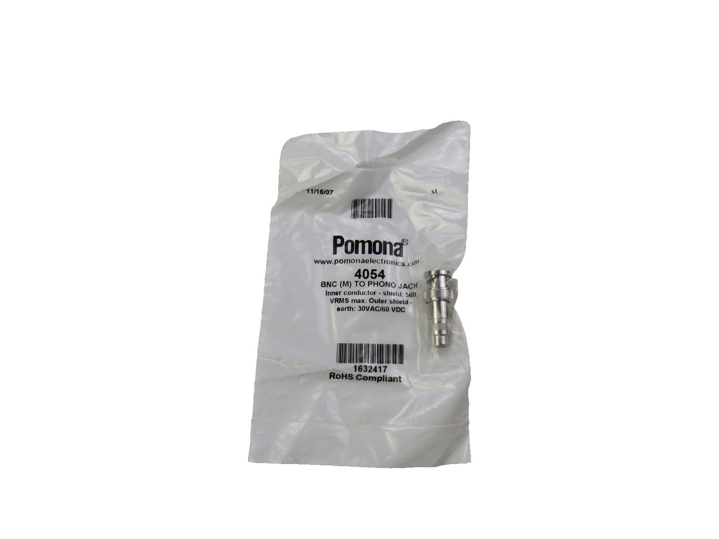 POMONA   4054 BNC[M] TO PHONO JACK 500 VRM Lot of 22 New