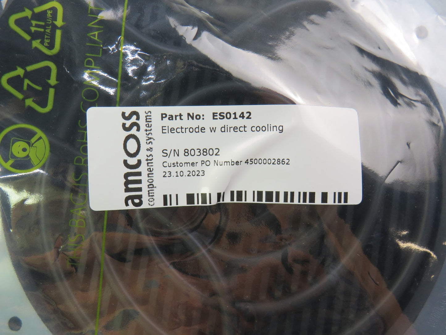 AMCOSS  ES0142 ELECTRODE W DIRECT COOLING     New