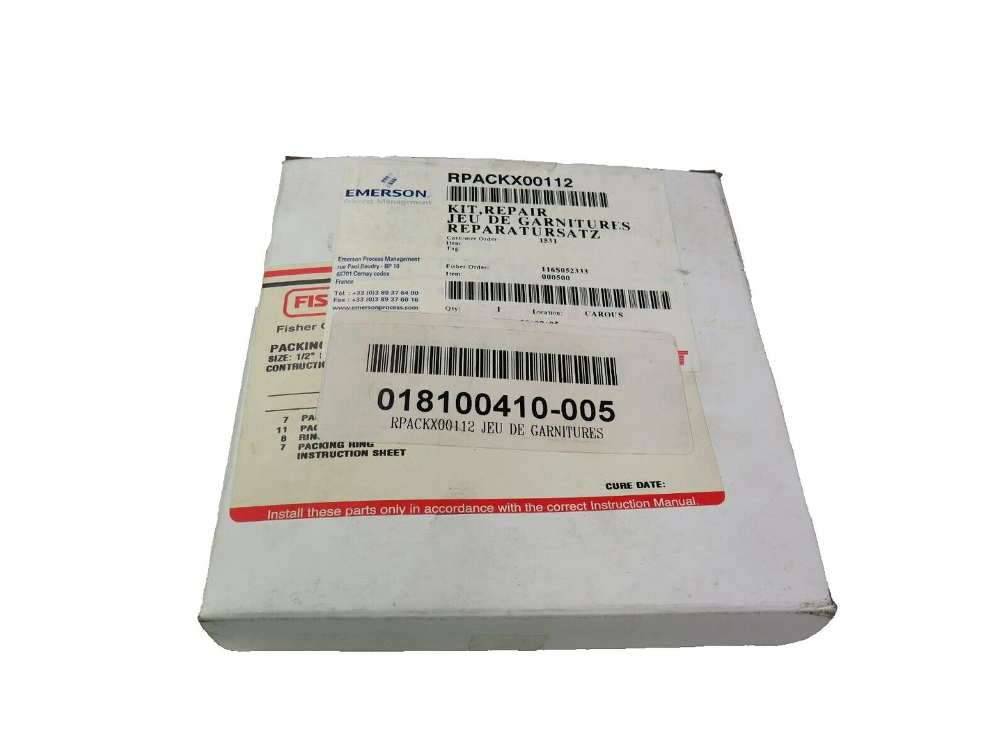 EMERSON FISHER RPACKX00112 REPAIR KIT     New