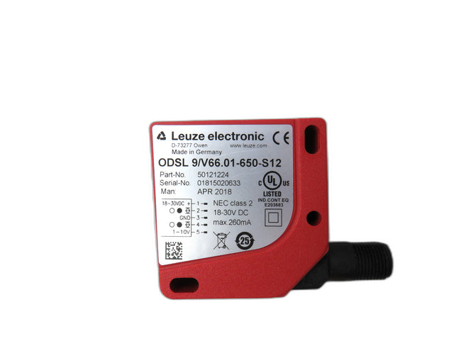 Leuze ODSL 9/V66.01-650-S12 50115643 Optical distance sensor