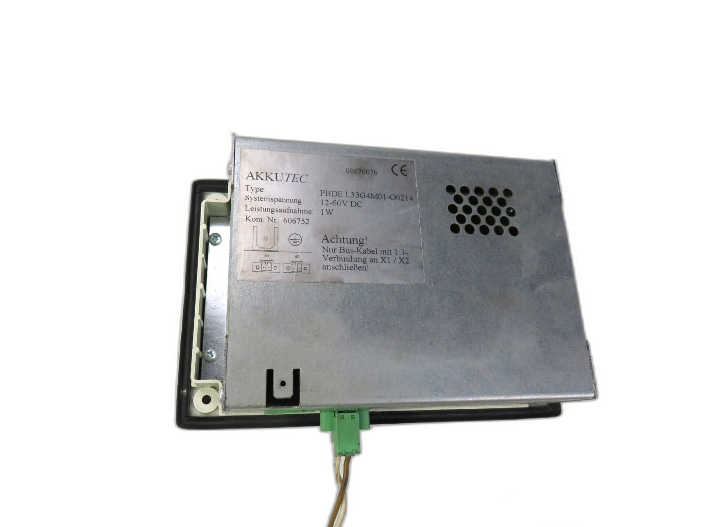 Akkutec PBDE L33GM00-O0214 PBDEL33GM00 control panel