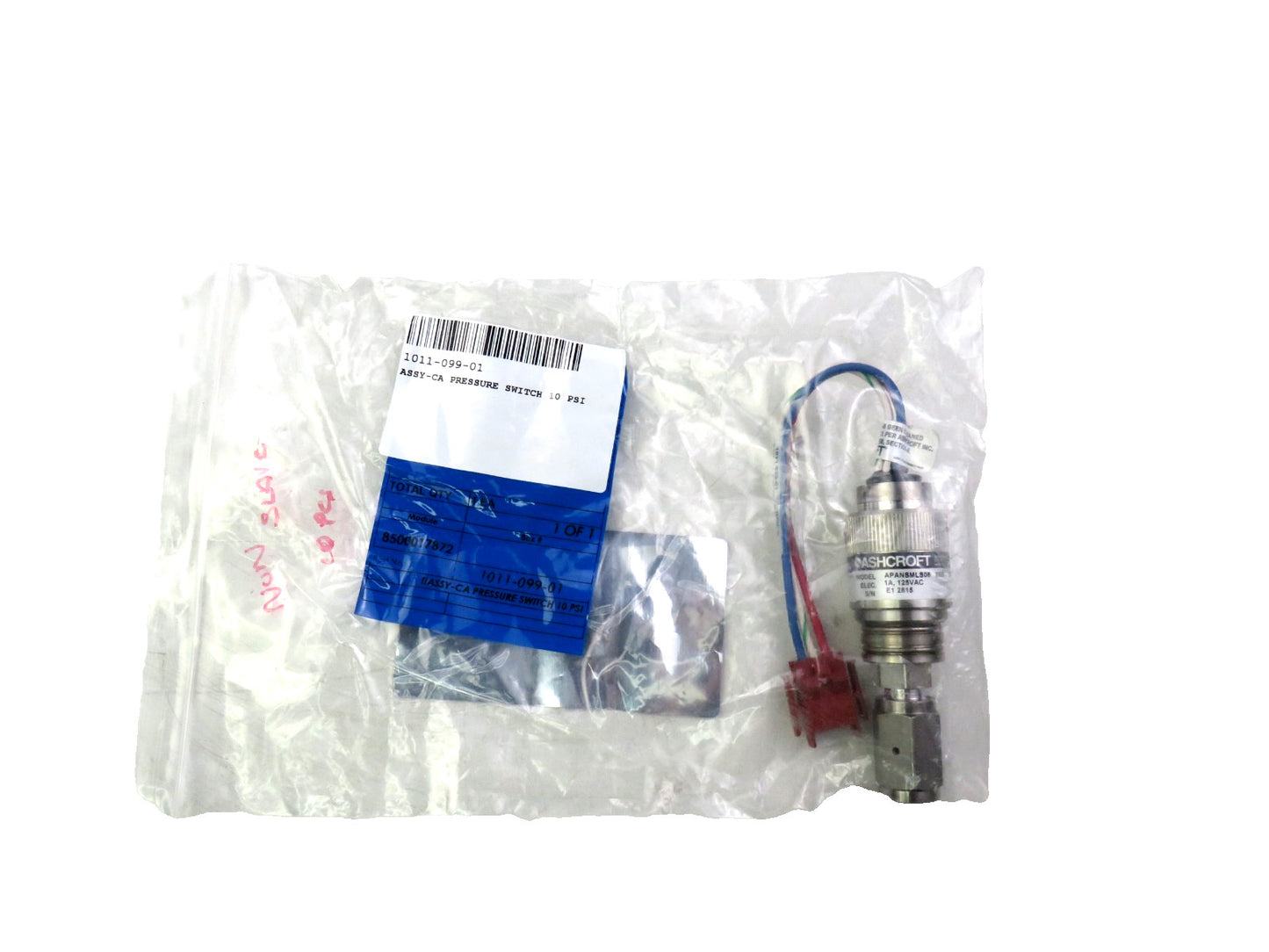 Ashcroft  APANSMLS06 X6 1011-099-01 ASSY-CA PRESSURE SWITCH     New