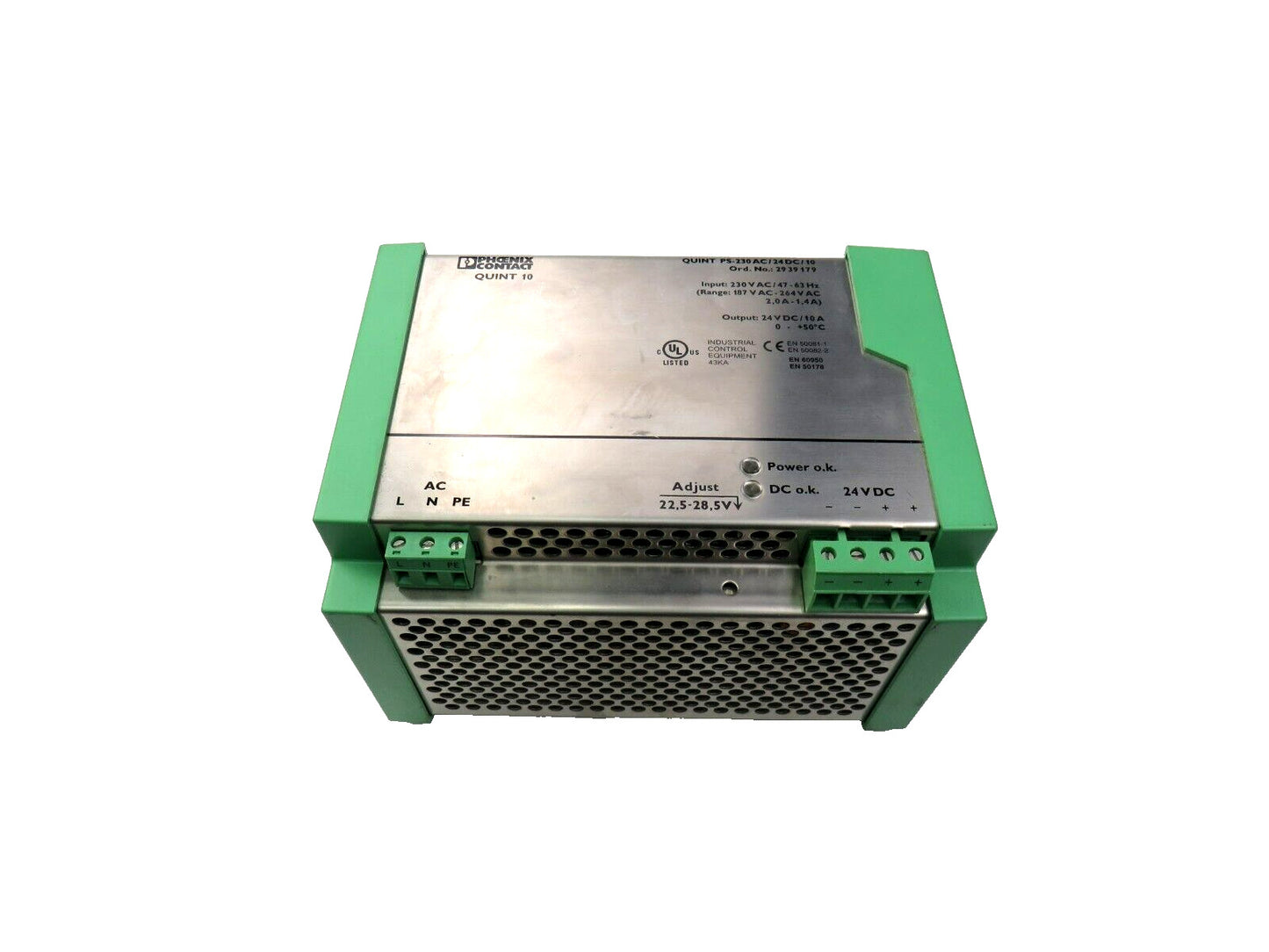 PHOENIX CONTACT Quint 10 Power QUINT-PS-230AC/24DC/10  2939179