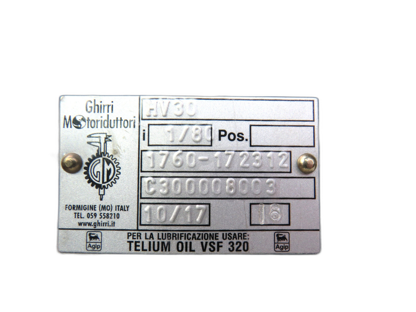 TECHTOP EM63b-4 EM634001418 GHIRRI MOTORIDUTTORI HV30   New