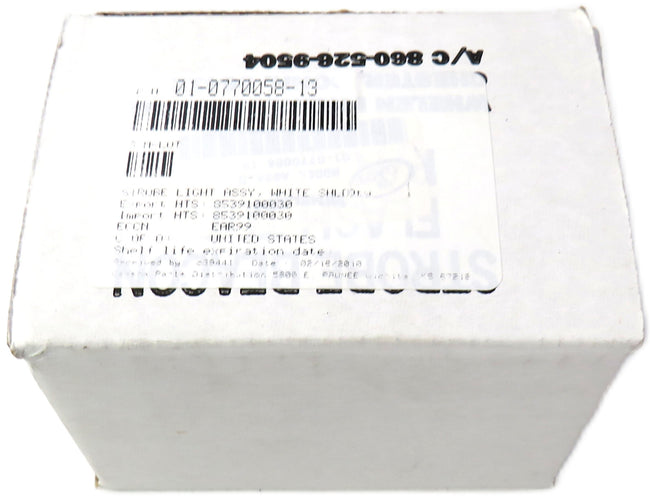 WHELEN  01-0770058-13 light AY STROBE WHITE SHIELD     New