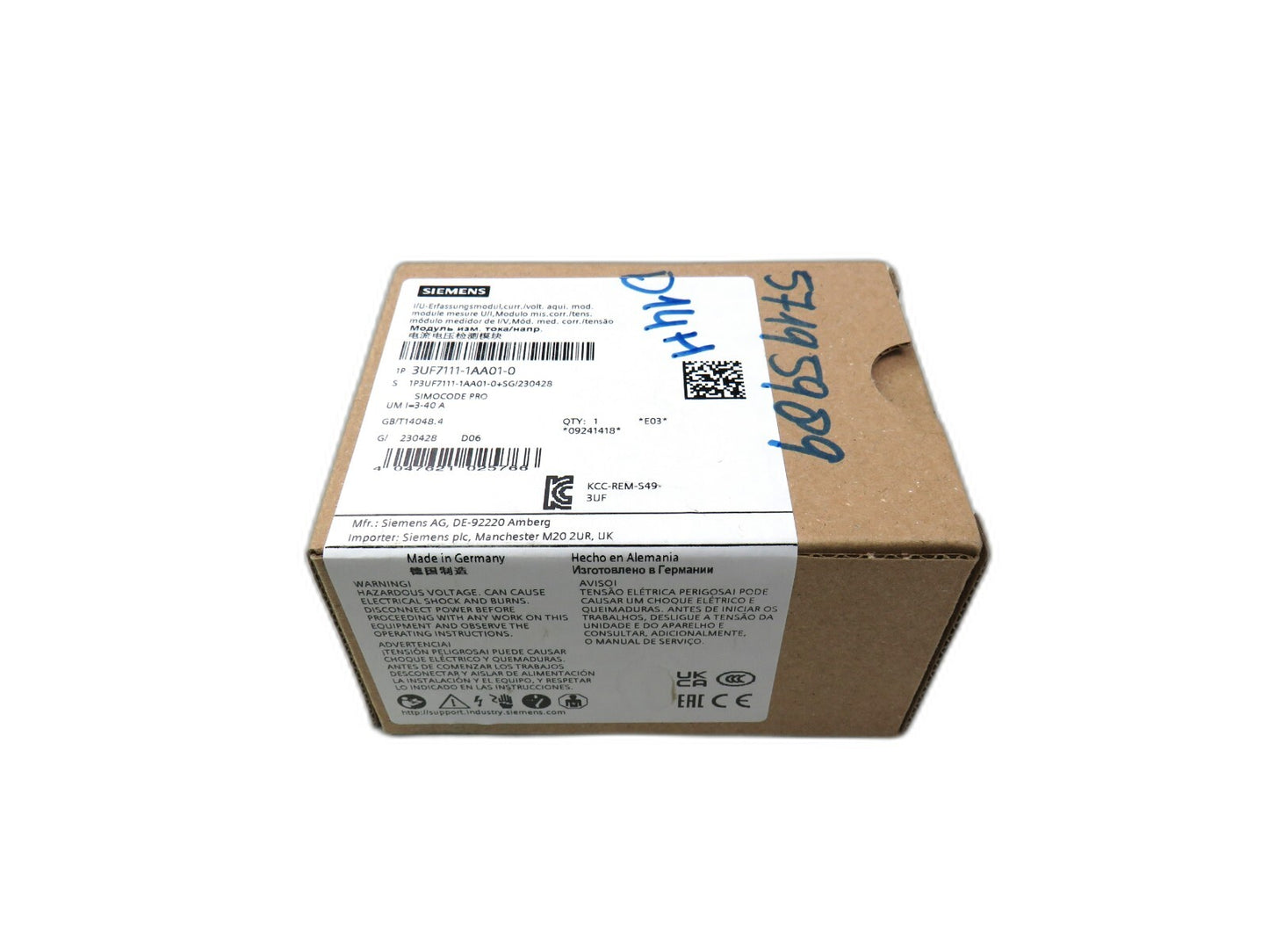 SIEMENS 3UF7111-1AA01-0 Current/voltage measuring module    New