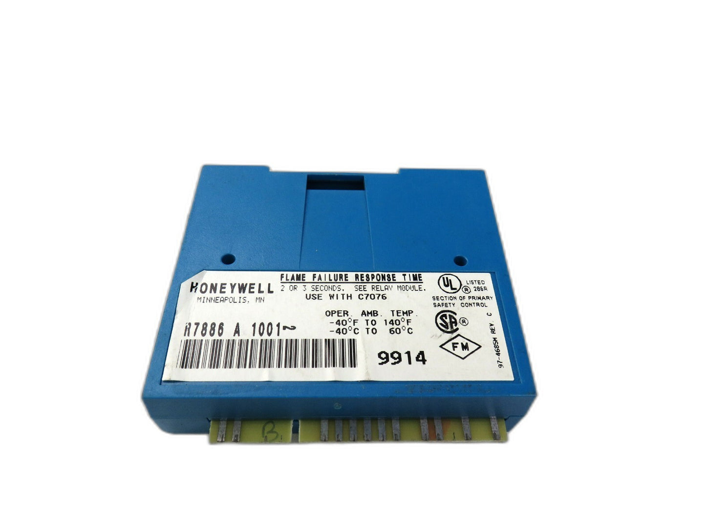 Honeywell R7886 A 1001 R7886A1001 DYNAMIC SELF-CHECK ULTRAVIOLET FLAME AMPLIFIER