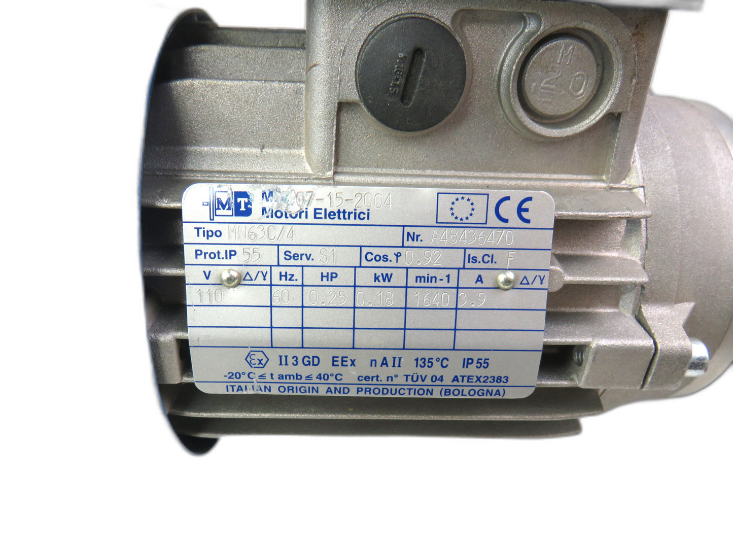 MOTORI ELETTRICI  MN63C/4 + MV30 2FP