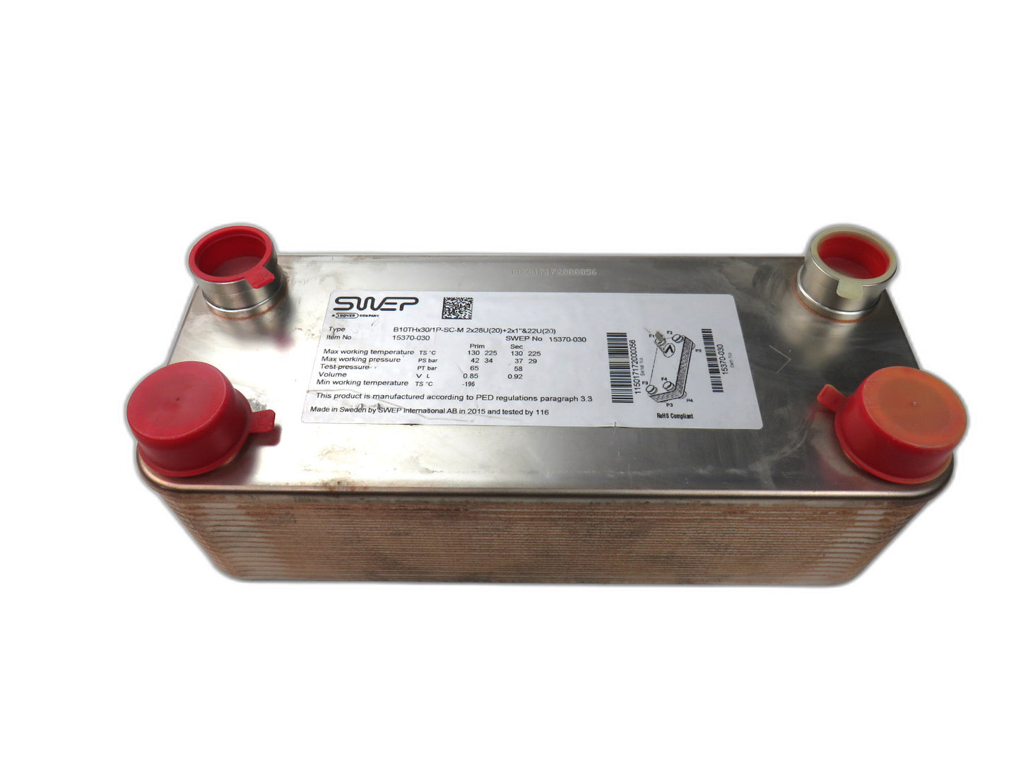 SWEP B10Hx30/1P-SC-M 15370-030 HEAT EXCHANGER     New