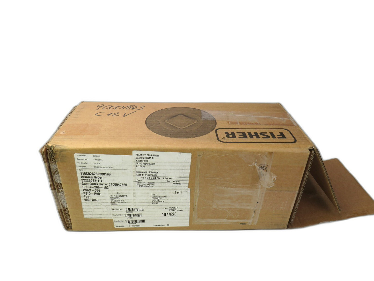 Fisher Emerson MR95H 527 BARG 232°C INLET 20.7 OUTLET 20.7 SPRING RANGE 1.7-5.2