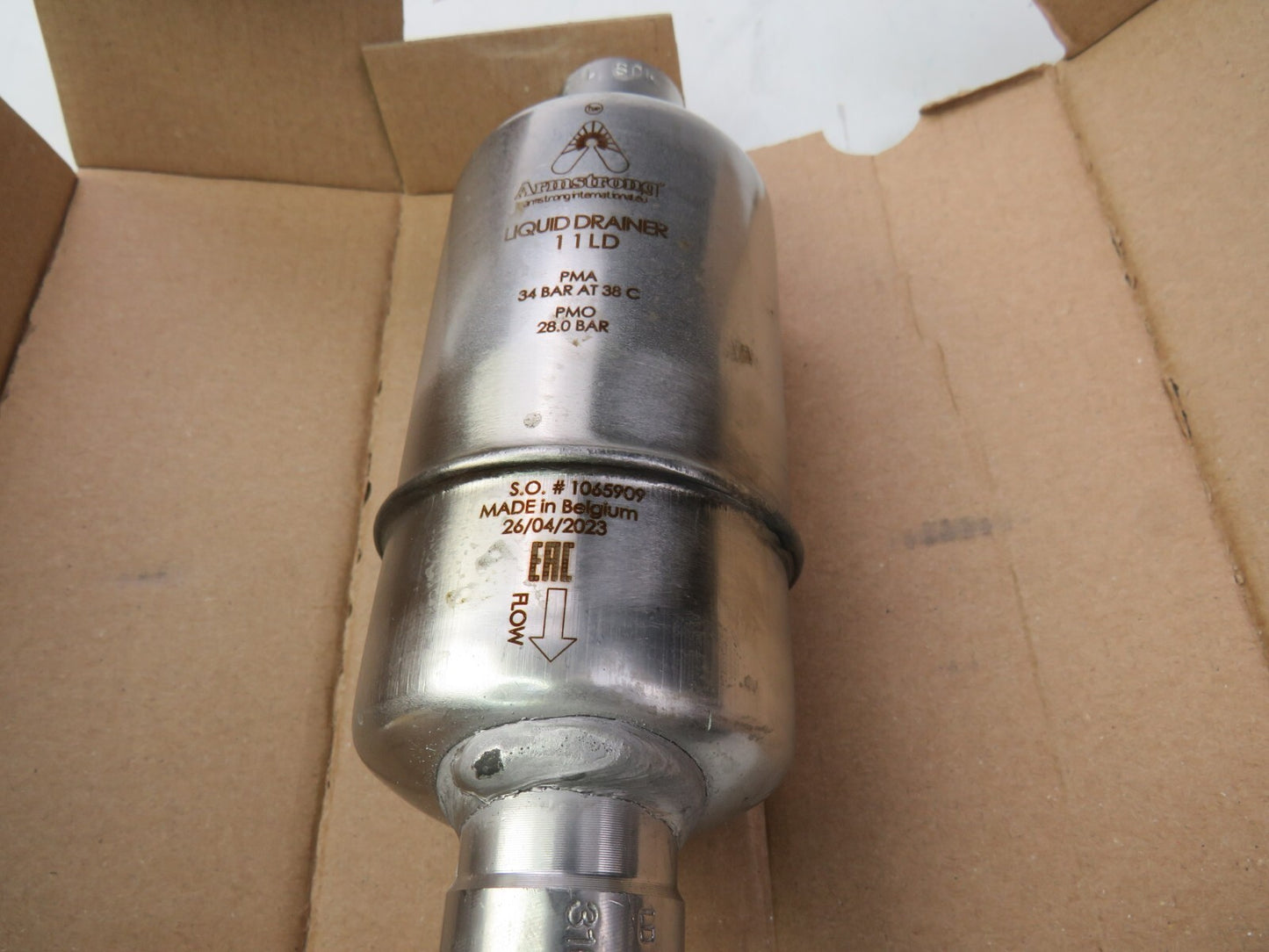 ARMSTRONG D602239 LIQUID DRAINER 11LD 1/2 NPT X 1/2 OUT 5/64 2.08 O Z T316VS 3.1