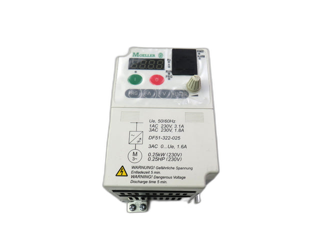 MOELLER DF51-322-025 , FREQUENCY INVERTER, 230V, 1.6A, 50/60HZ