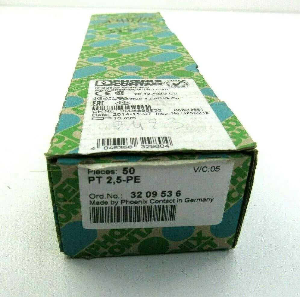 PHOENIX CONTACT PT 2,5-PE lot of 38 3209536 CONTACT BLOCKS New